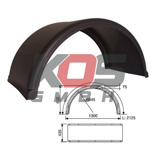 Anhänger-Kotflügel für Doppelrad  - 10103639