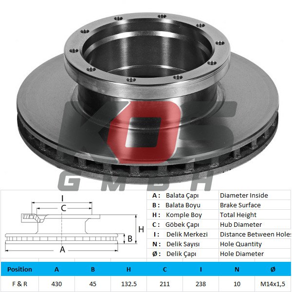 Brake Disc / Front & Rear  - 10112313