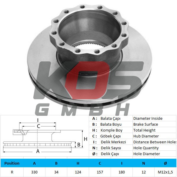 Brake Disc / Rear ABS li - 10111975