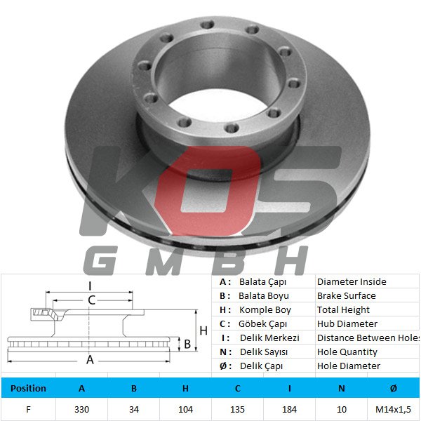 Brake Disc / Rear  - 10111976