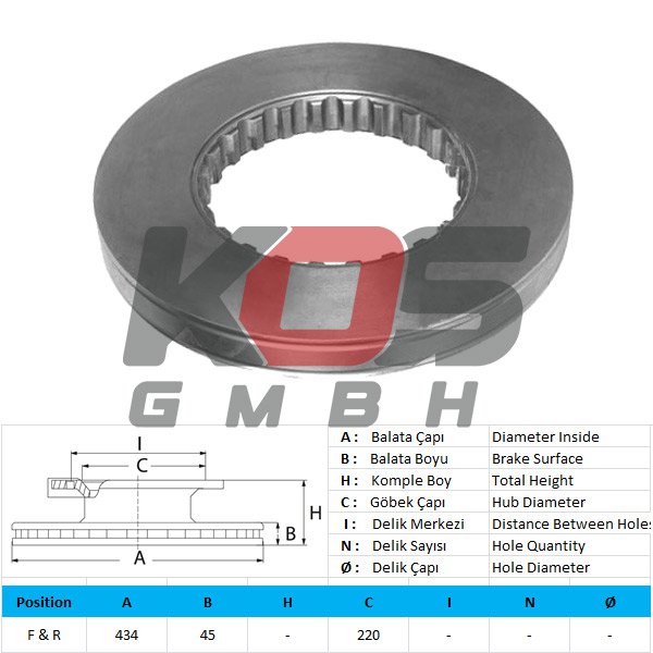 Brake Disc / Front & Rear Dolu / Solid - 10112951