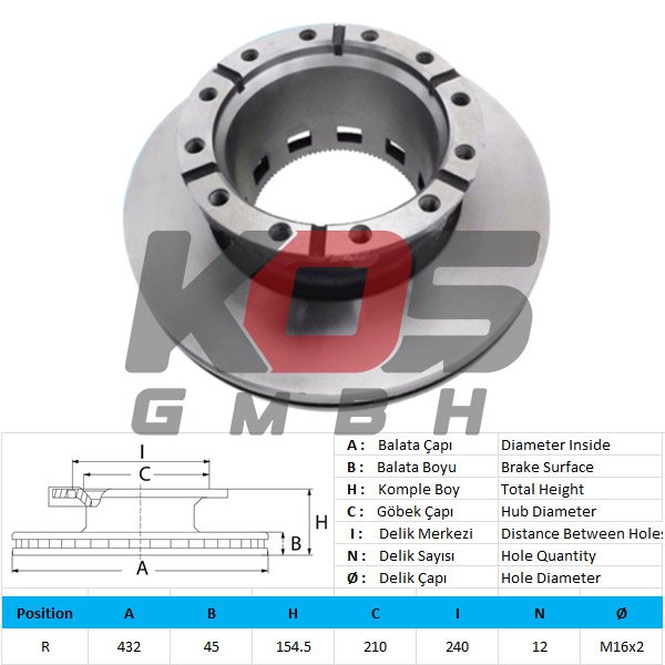 Brake Disc / Rear ABS li - 10111849