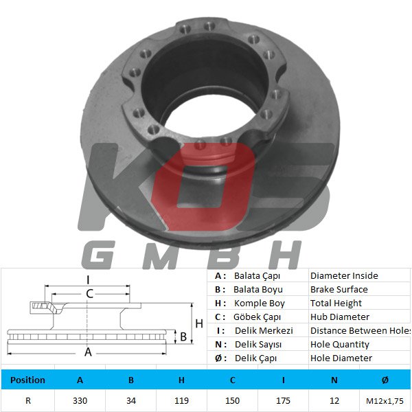 Brake Disc / Front & Rear ABS li - 10112350